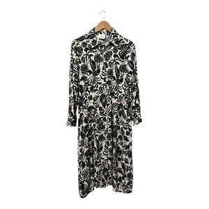 Dixie Shirt Dress Blue Paisley Size Small Women's Maxi Long Modest Button Front